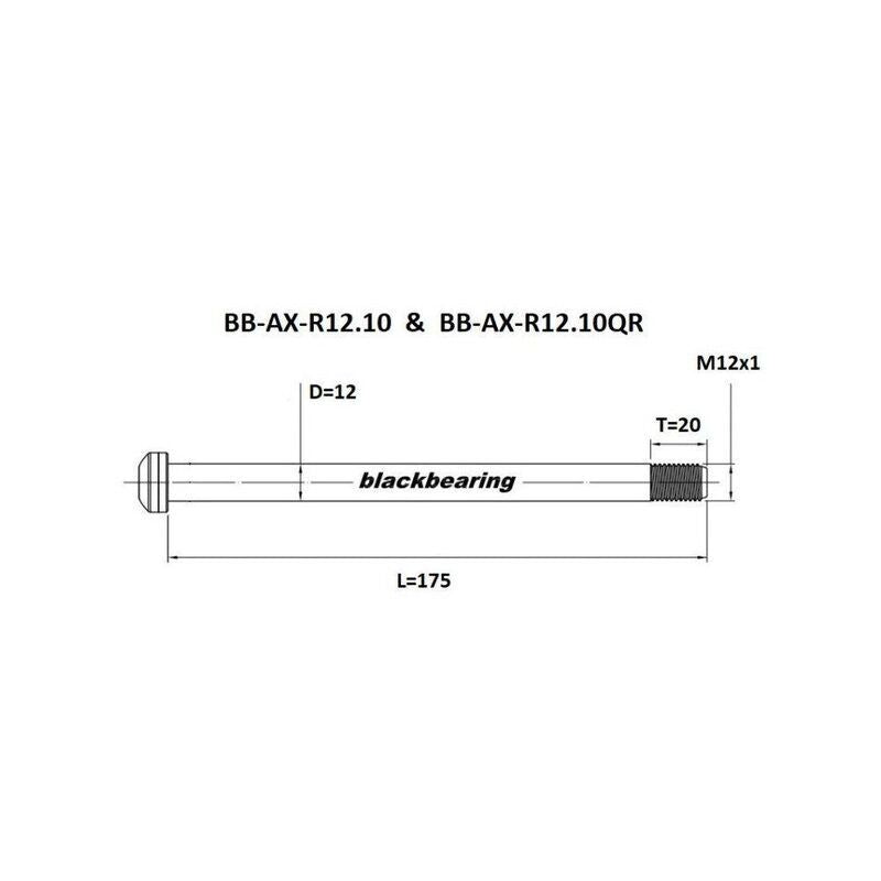 Black Bearing 12x1 thru-axle