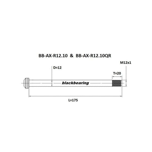 Black Bearing 12x1 thru-axle