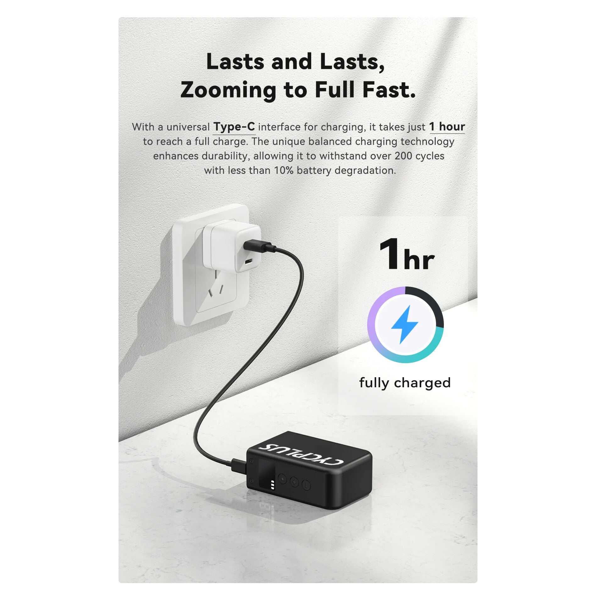 Cycplus AS2 Pro Max portable battery-operated mini pump