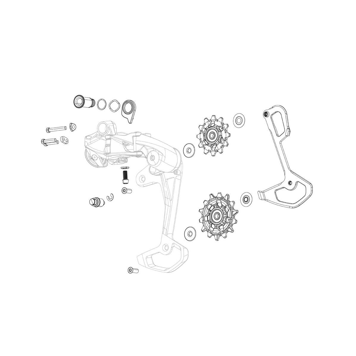 Sram Force XPLR AXS E1 rear derailleur inner cage