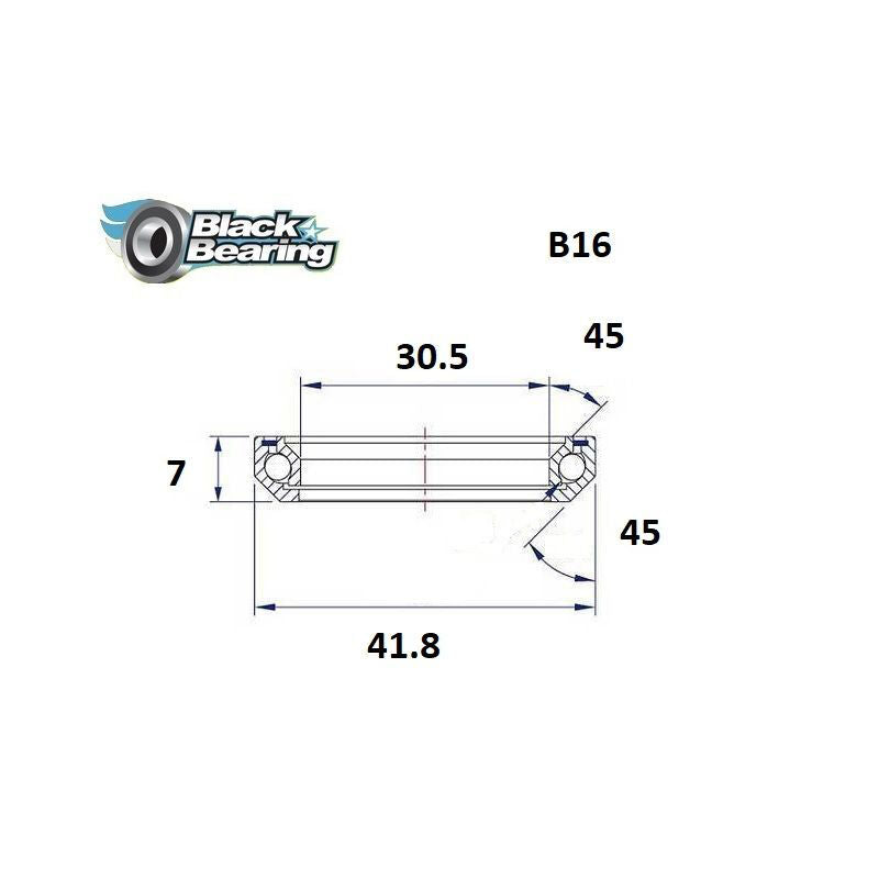 Black Bearing B16 (30.5 x 41.8 x 7mm) bearing