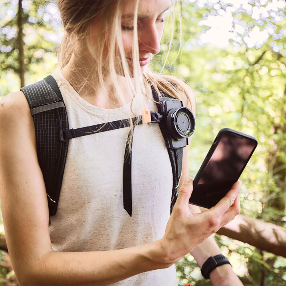 Fidlock Vacuum Tex Base mobile phone holder for backpack shoulder strap