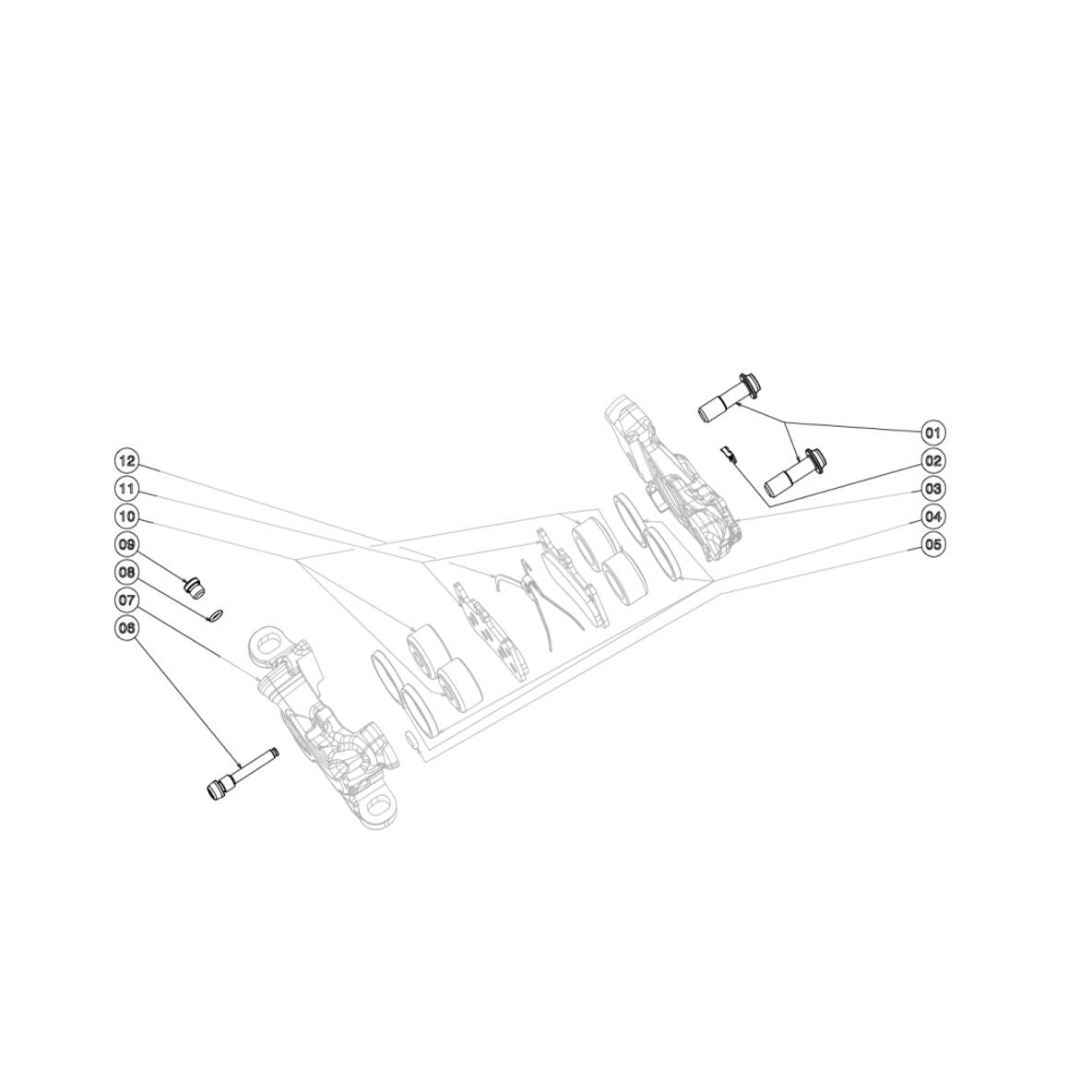 Cura 4 disc brake caliper screw kit
