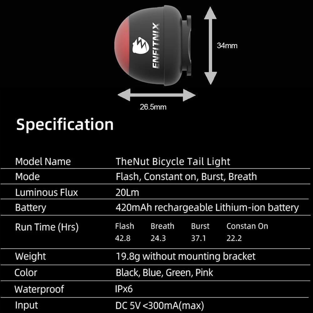 Betools Nut rear light + Smart