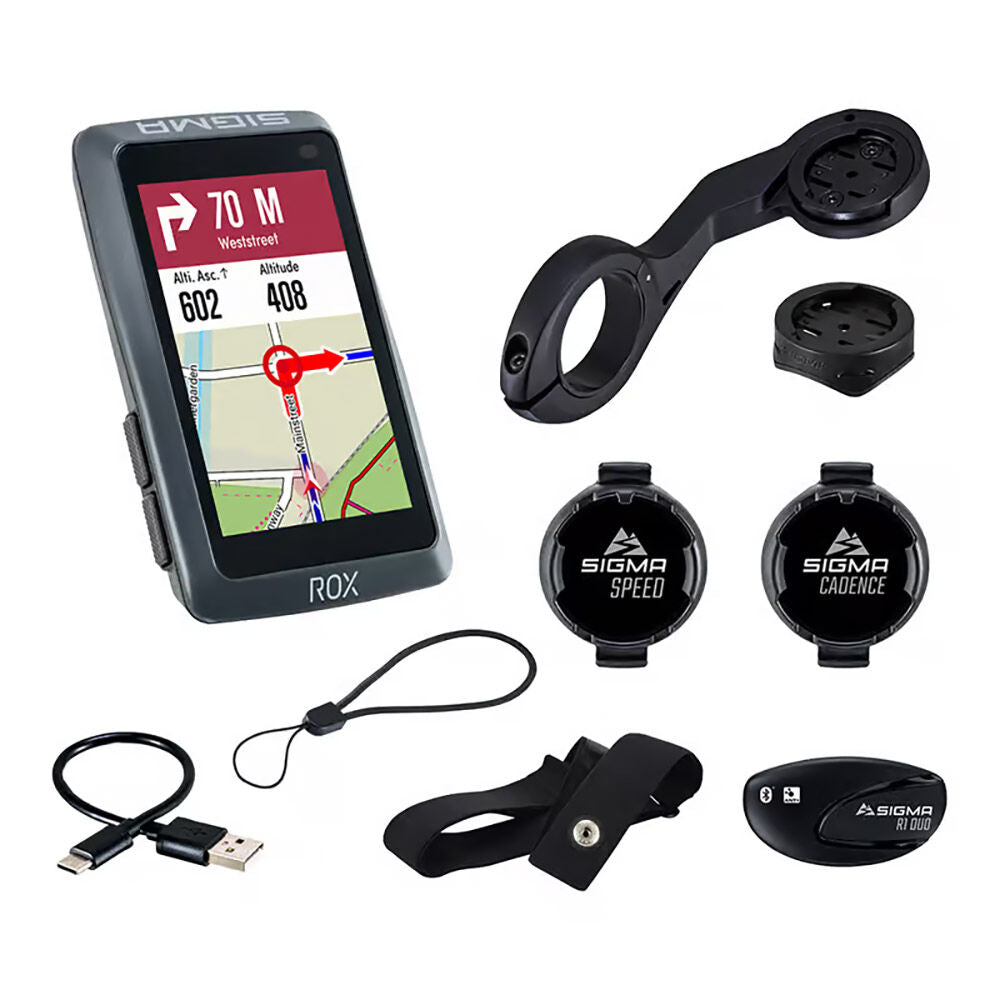 Sigma Rox 12.1 Evo GPS bike computer + accessories