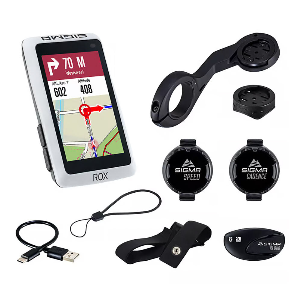 Sigma Rox 12.1 Evo GPS bike computer + accessories