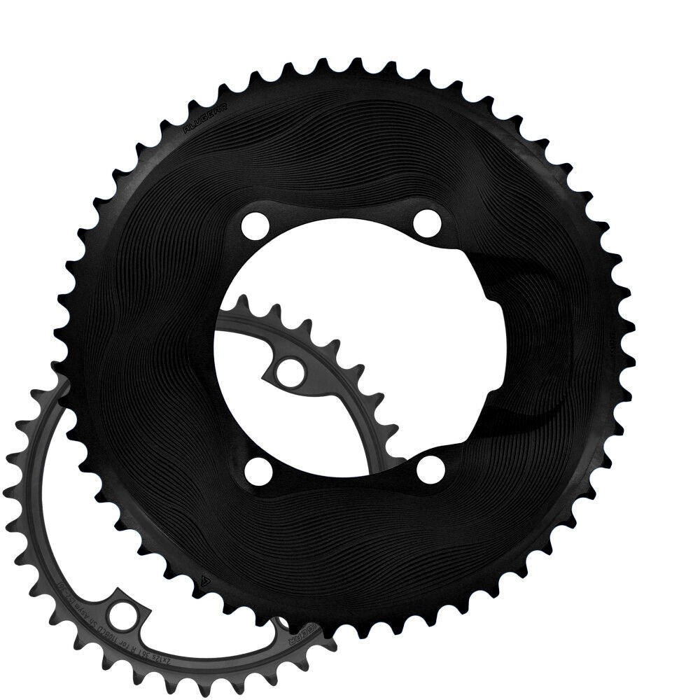 Alugear Aero 110 BCD 4b Shimano Asymetric chainrings set x2