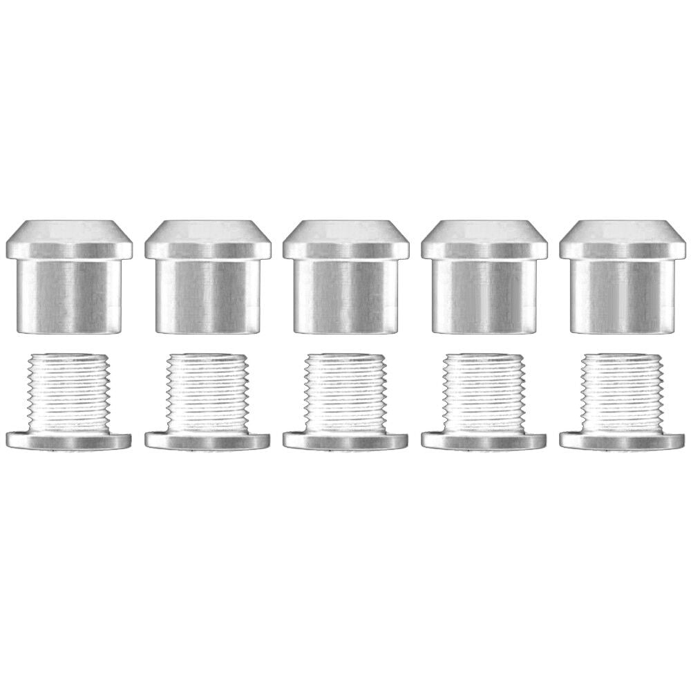 Alugear chainring nuts 7 mm + bolts 6.5 mm