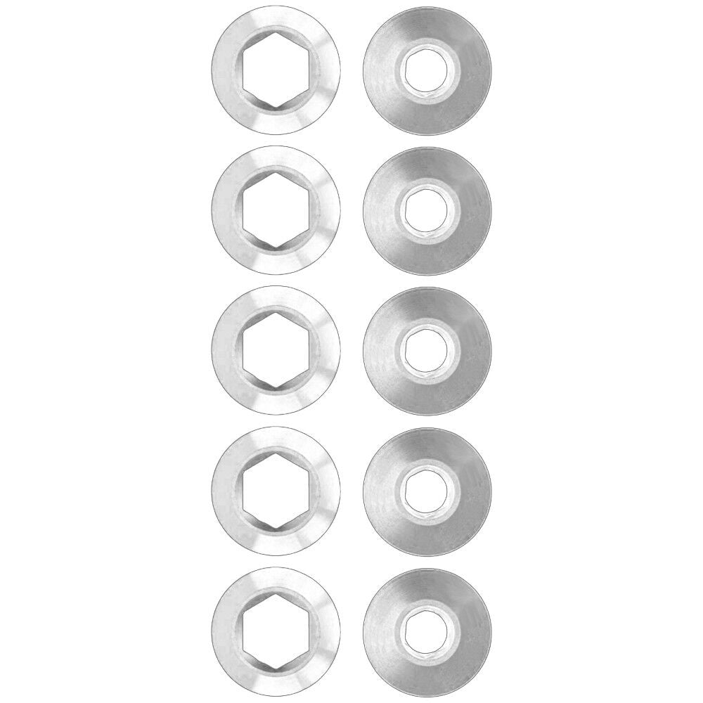 Alugear chainring nuts 7 mm + bolts 6.5 mm