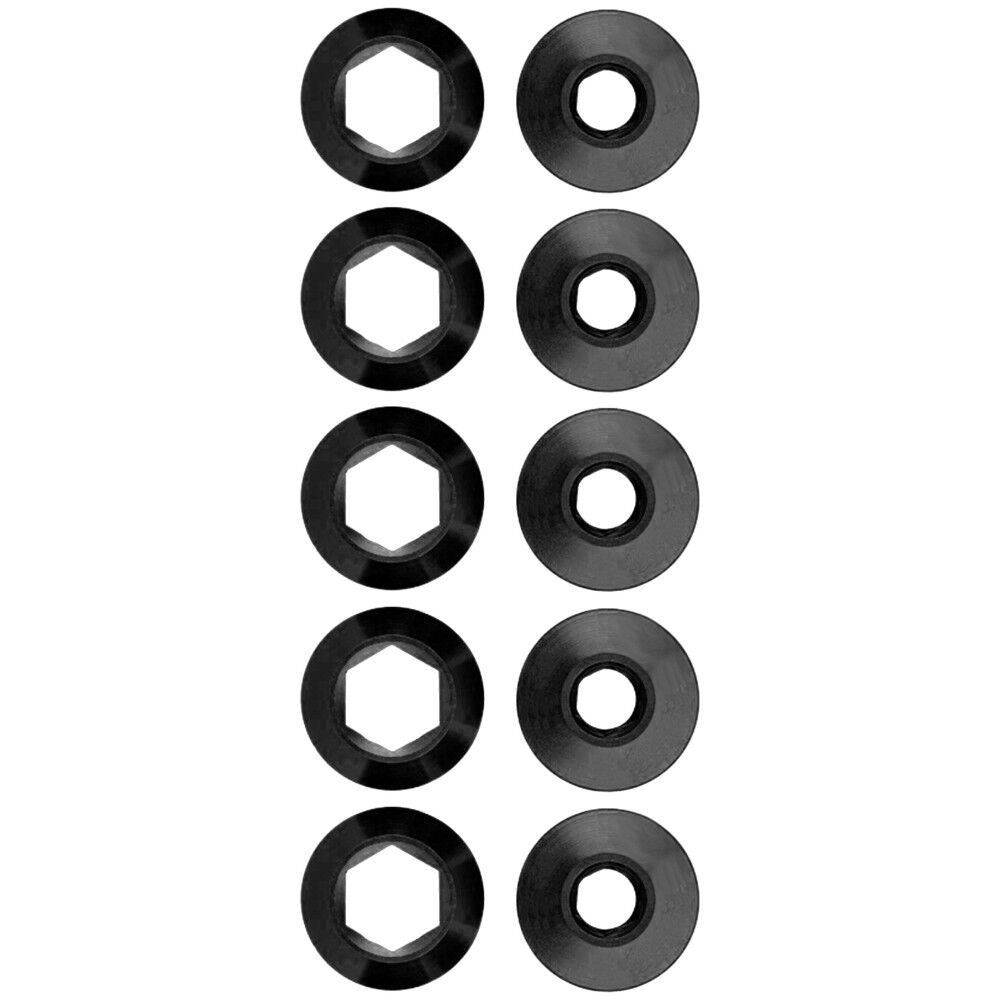 Alugear chainring nuts 7 mm + bolts 6.5 mm