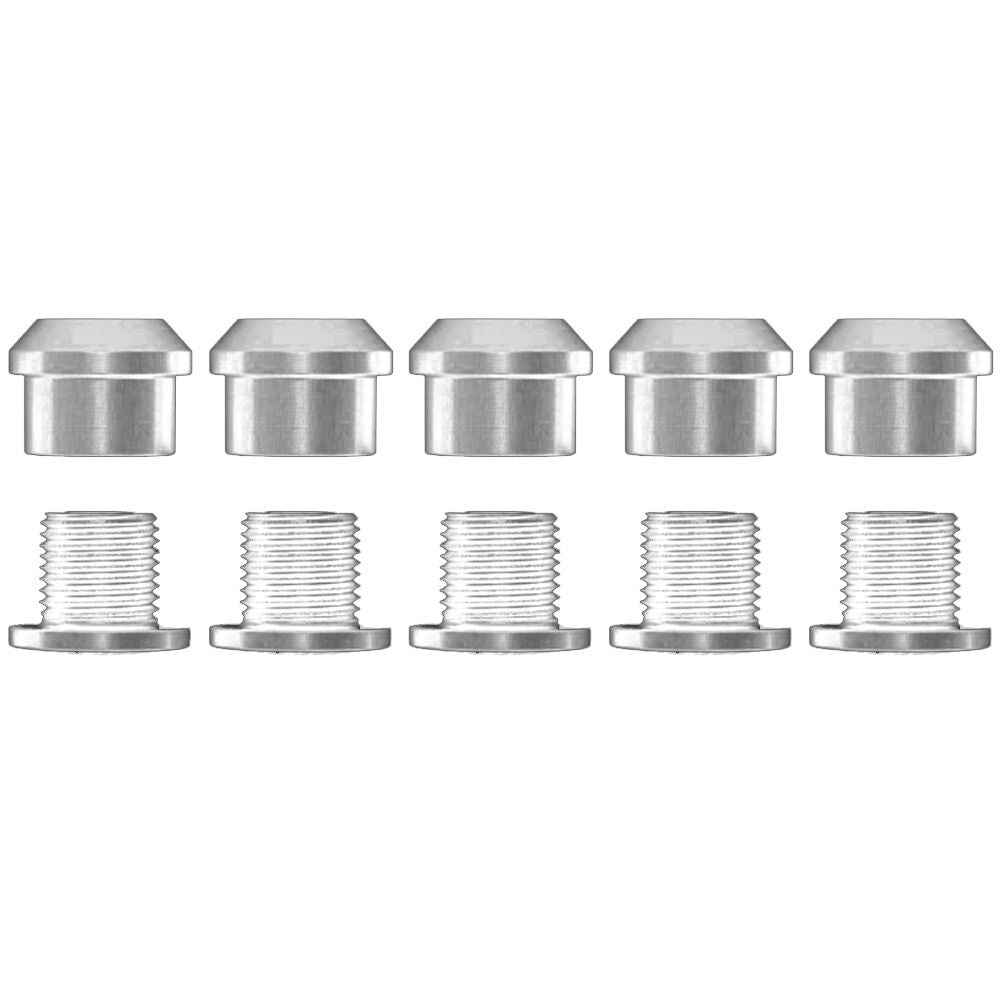 Alugear 5 mm chainring nuts + 6.5 mm bolts