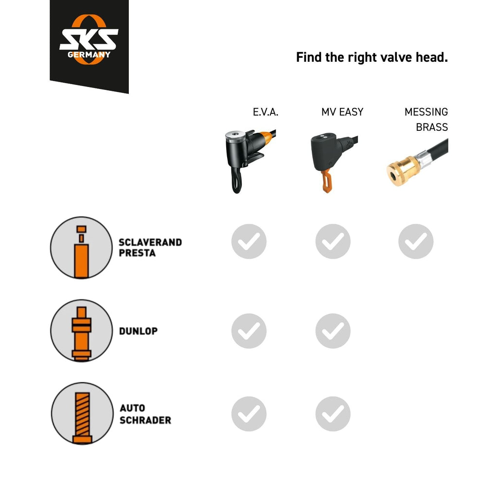 SKS Rennkompressor pump with EVA valve head